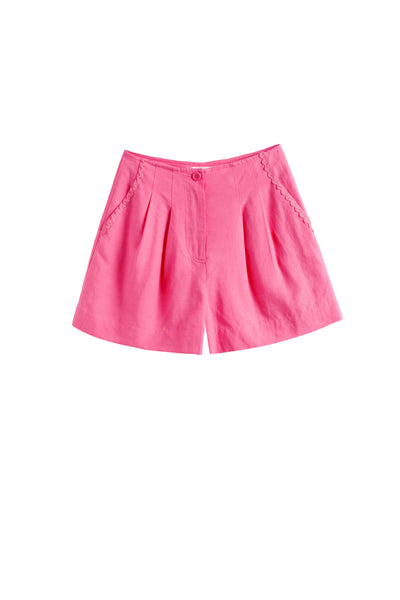 Pink shorts on a white background