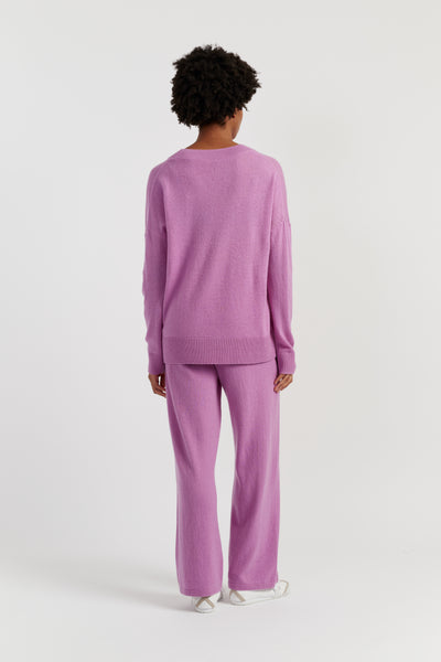 Lilac Wool-Cashmere Light Slouchy Sweater