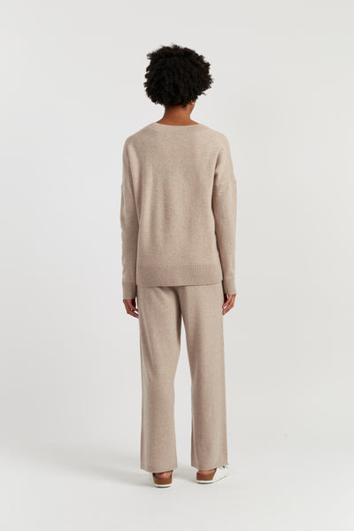 Soft-Oat Wool-Cashmere Light Slouchy Sweater