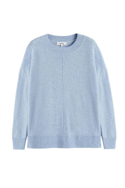 Light blue sweater on a white background