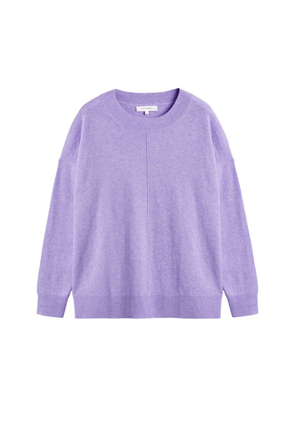 Lavender Wool-Cashmere Slouchy Sweater