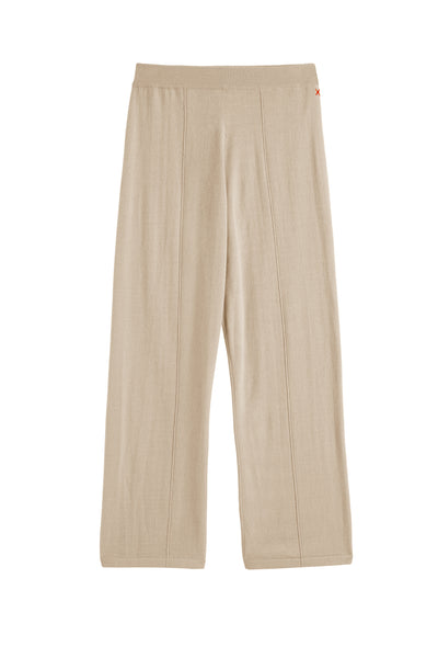 Soft-Oat Wool-Cashmere Wide-Leg Track Pants