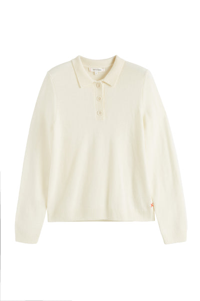Cream-colored long-sleeve shirt on a white background