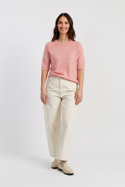 Pink-Marl Cloud Cashmere T-shirt
