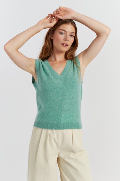Spearmint Cloud Cashmere Tank