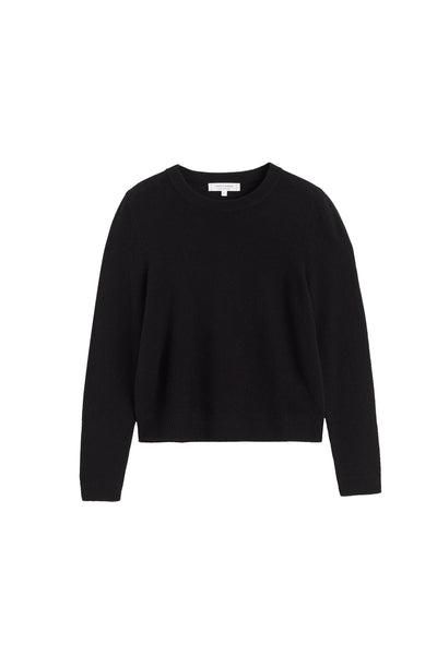 Black Cloud Cashmere Cropped Sweater