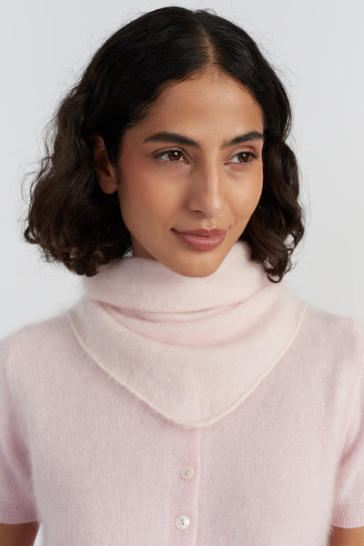 Peachy-Pink Pure Cashmere Bandana