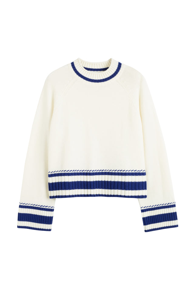 Cream Wool-Cashmere Guernsey Sweater image 5