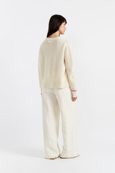 Cream Wool-Cashmere Penzance Sweater