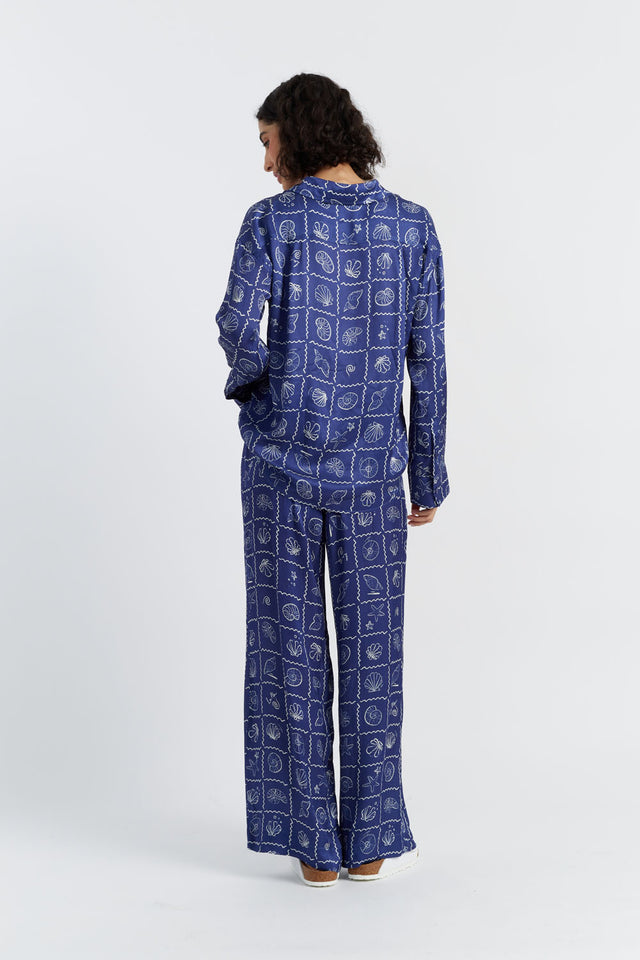 Blue Viscose-Rayon La Mer Shirt image 5
