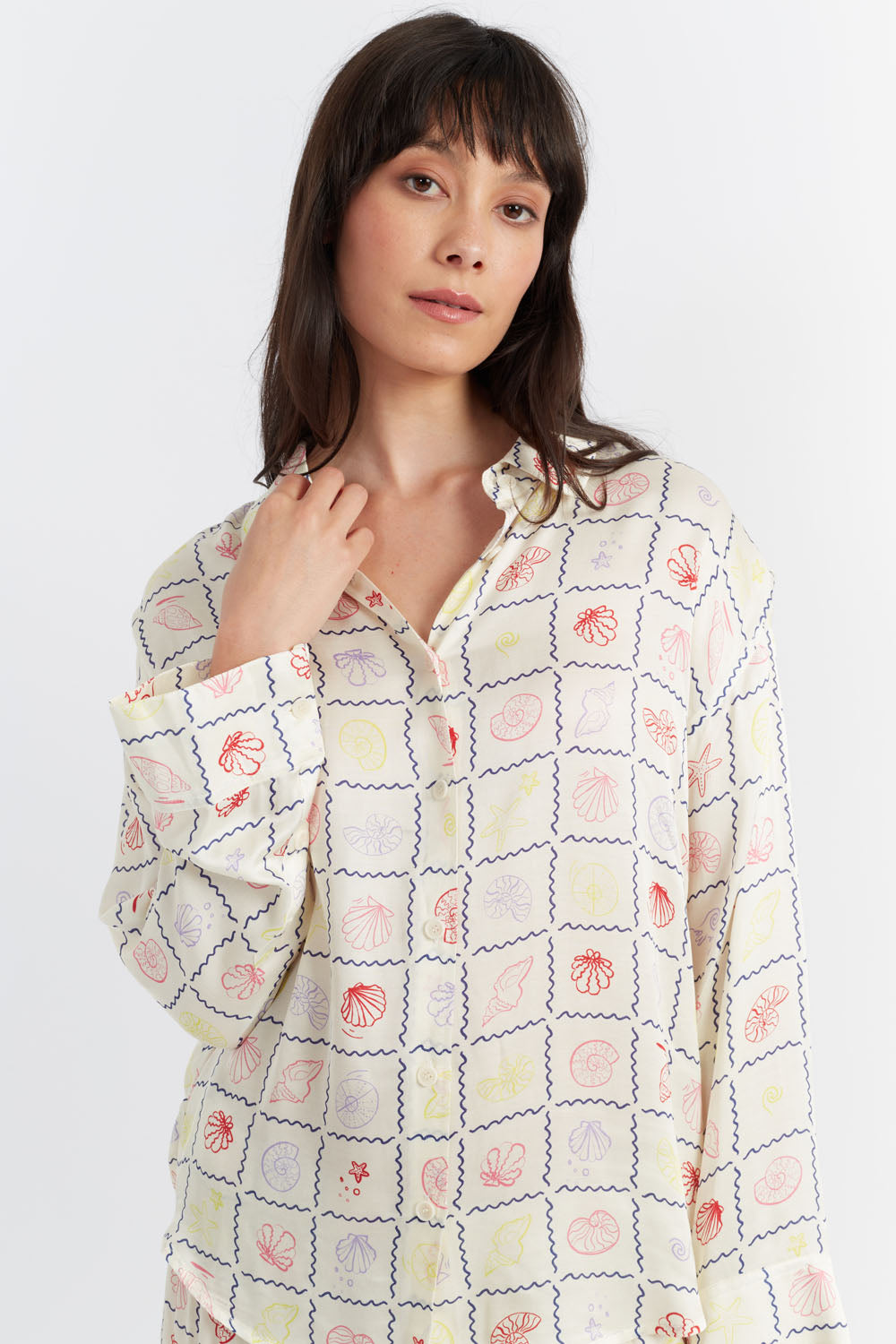 Blue Cotton-Cashmere Dress