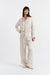 Cream Viscose-Rayon La Mer Trousers