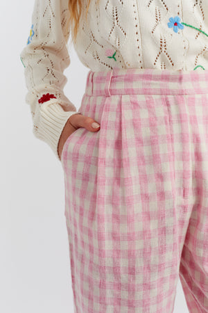 pink-linen-blend-gingham-trousers