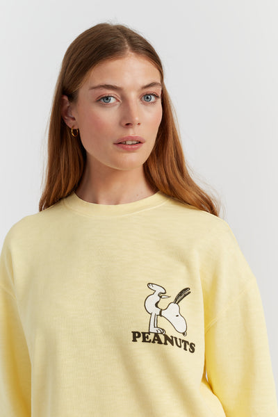 soft-yellow-cotton-peanuts-athletics-sweatshirt