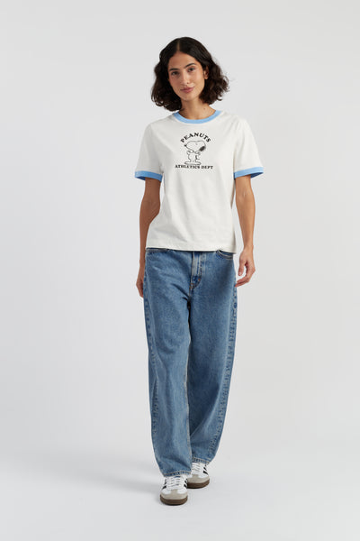 cream-cotton-snoopy-athletics-t-shirts