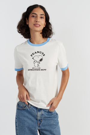 cream-cotton-snoopy-athletics-t-shirts