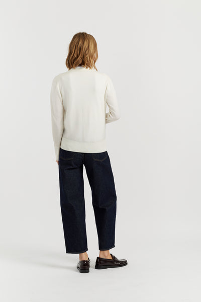 Cream Pure Merino Cardigan