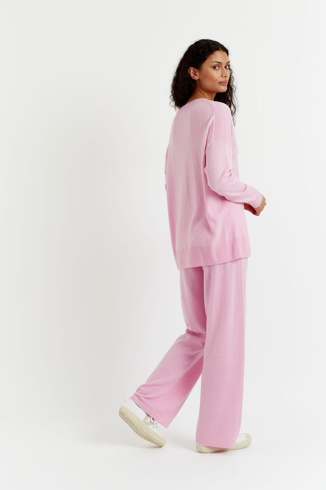Pink-Lemonade Wool-Cashmere Slouchy Sweater image 3