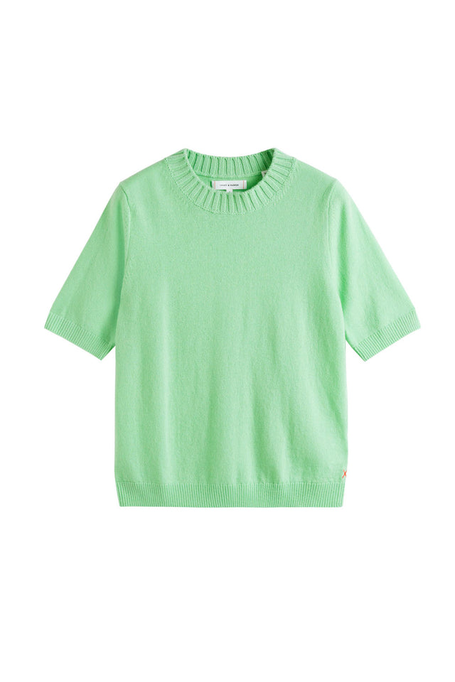 Mint-Green Wool-Cashmere T-shirts image 2