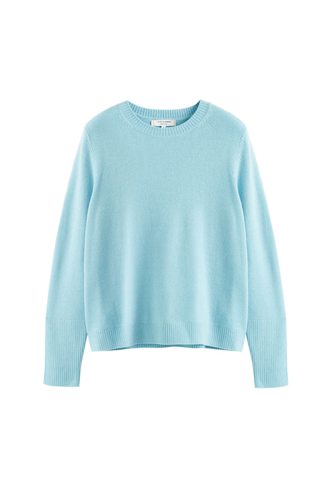 Powder-Blue Cashmere Boxy Sweater image 2