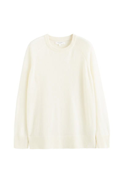 Cream Cloud Cashmere Slouchy Sweater
