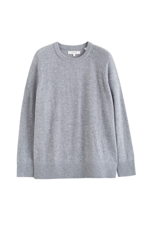 Grey-Marl Cashmere Slouchy Sweater image 2
