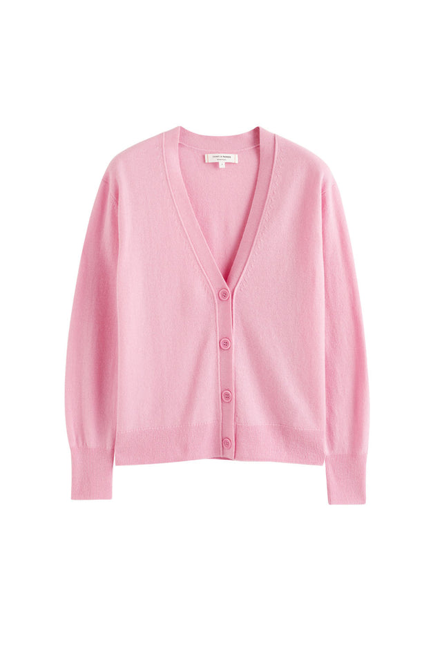 Candy-Pink Cashmere Cardigan image 2