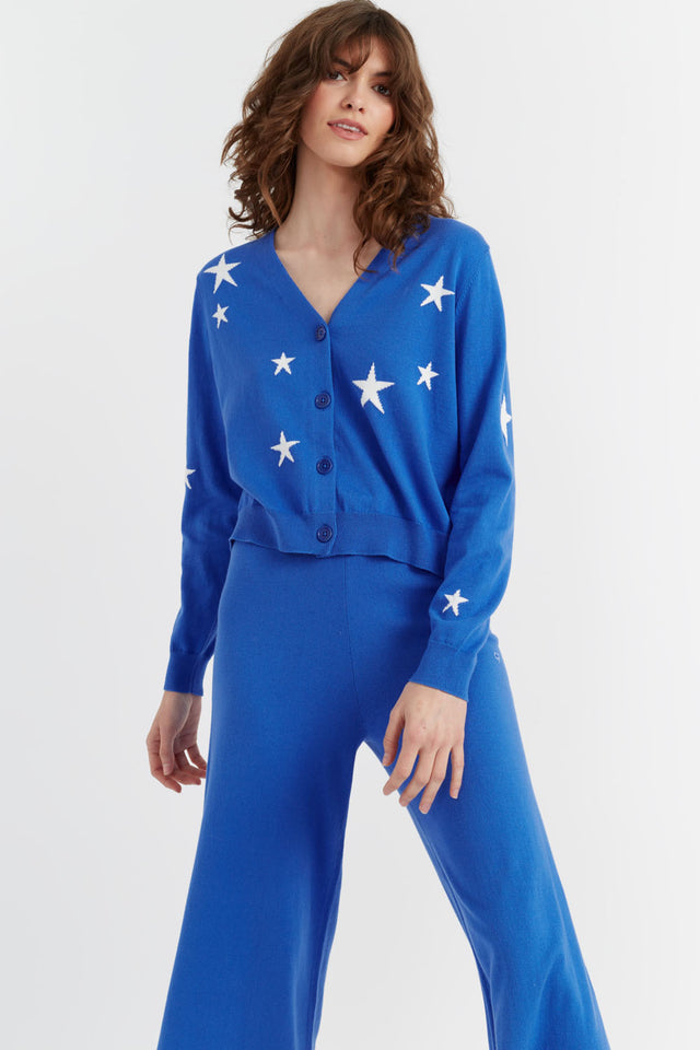 Blue Cotton Star Cardigan image 1