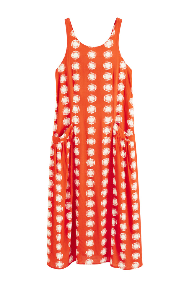 Orange Viscose Formentera Dress image 2