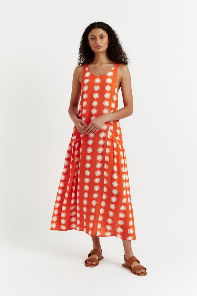 Orange Viscose Formentera Dress image 1