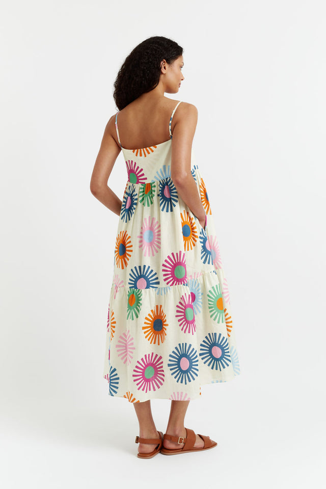 Cream Linen-Cotton Soleil Sun Dress image 3