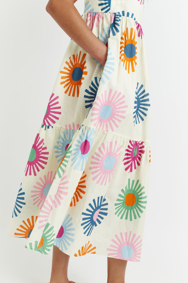 Cream Linen-Cotton Soleil Sun Dress image 4