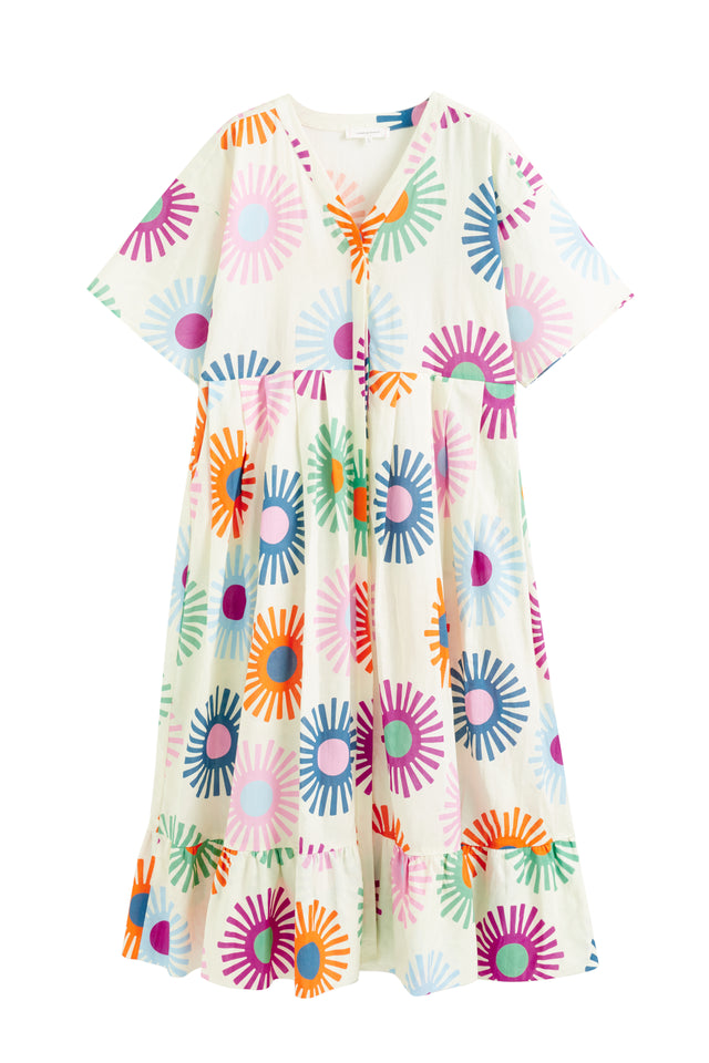 Cream Linen-Cotton Soleil Dress image 2