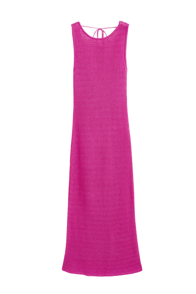 Berry-Pink Linen-Cotton Ibiza Dress image 2