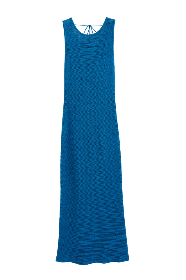 Blue Linen-Cotton Ibiza Dress image 2