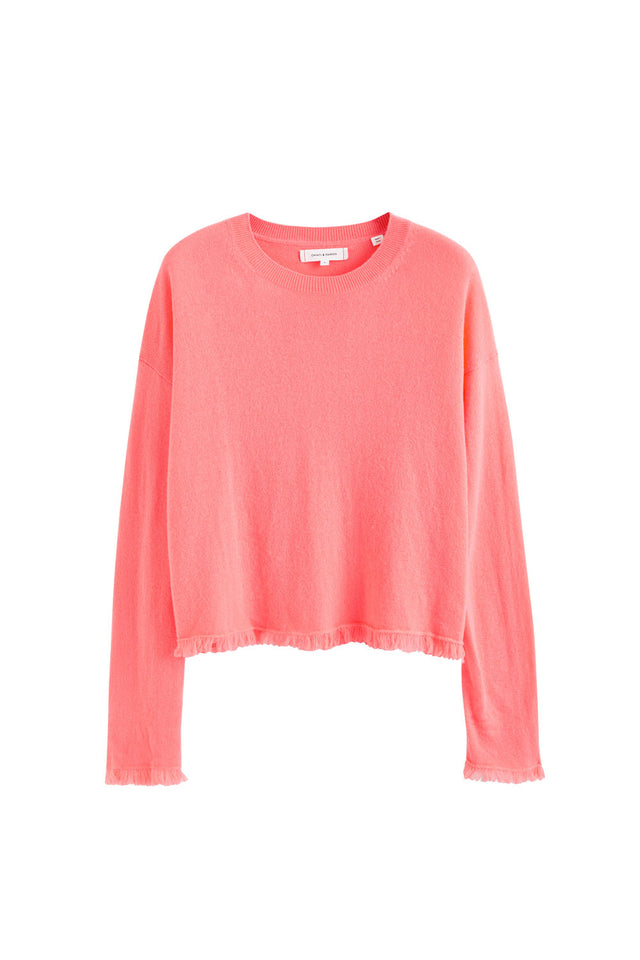 Coral Wool-Cashmere Fringe Sweater image 2