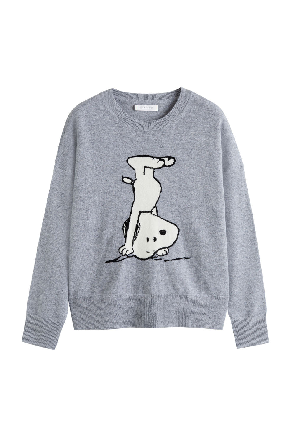 Grey Wool-Cashmere Dancing Snoopy Sweater – Chinti & Parker UK