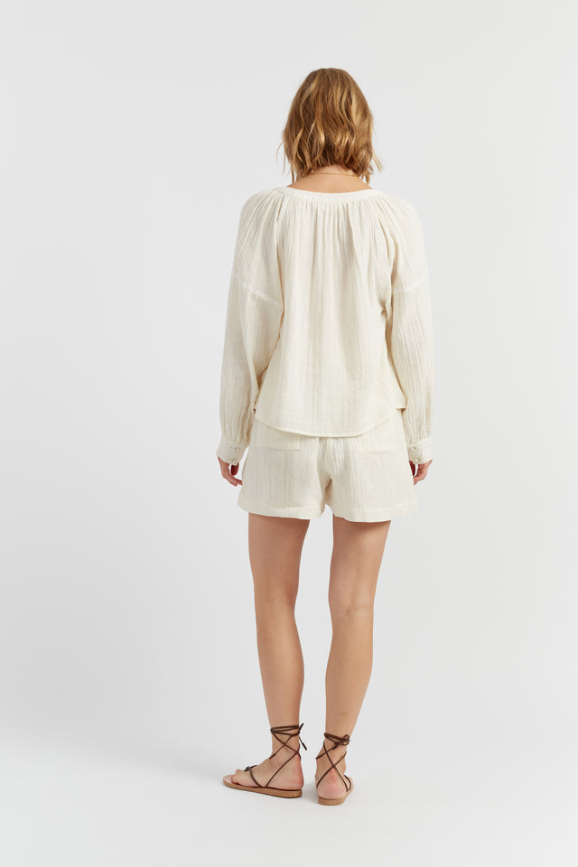 Cream Cotton St Tropez Blouse image 2