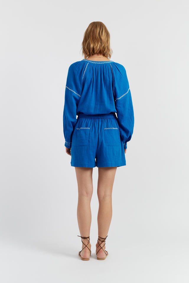 Blue Cotton St Tropez Shorts image 3