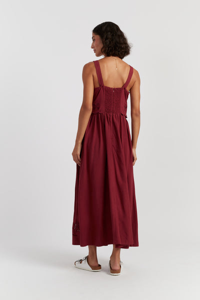 Sienna Linen-Blend Broderie Summer Dress