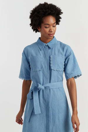 dusty-blue-scallop-linen-shirt-dress