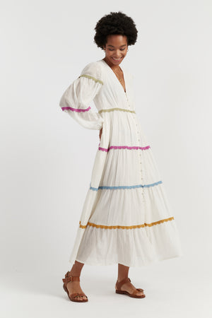 cream-rainbow-scallop-dress