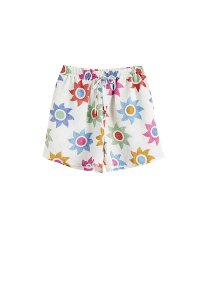 Cream Cotton Sol Shorts