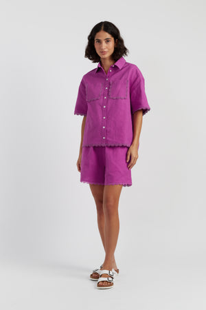 magenta-scallop-edge-linen-shirt