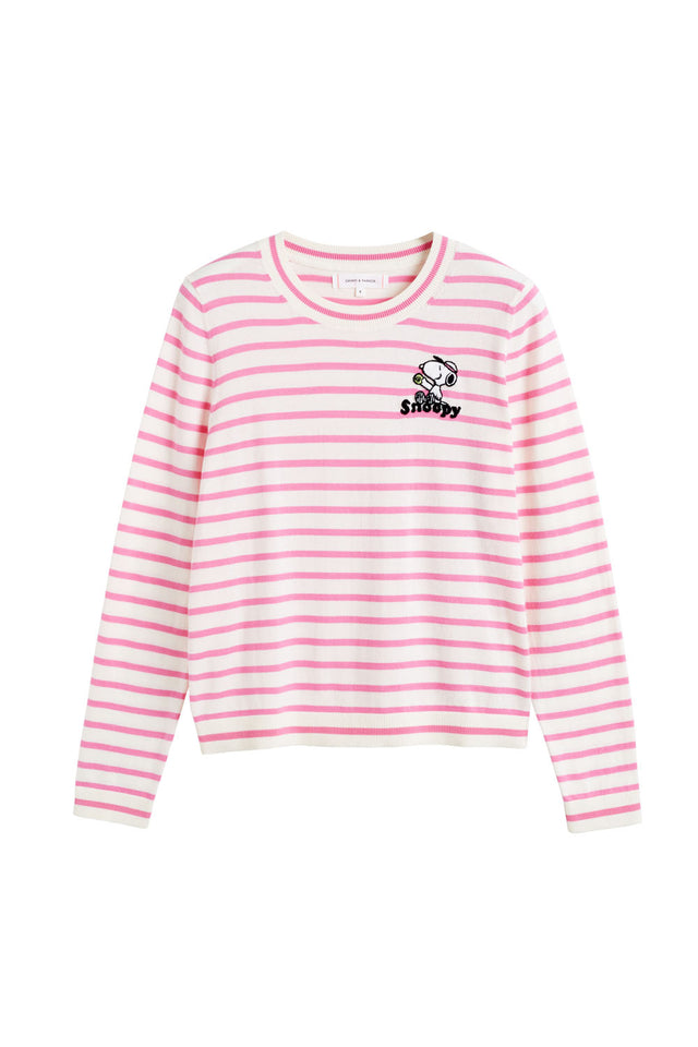 Pink Cotton Peanuts Racquet Club Sweater image 4