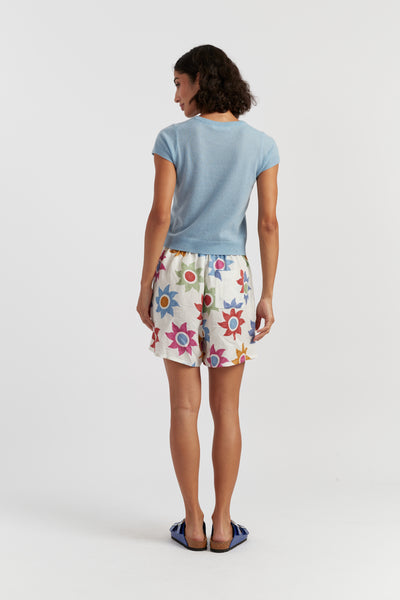 Sky-Blue Air Pure Cashmere T-shirt