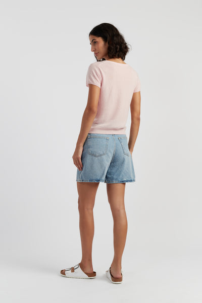 Soft-Pink Air Pure Cashmere T-shirt