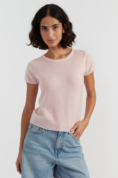 Soft-Pink Air Pure Cashmere T-shirt