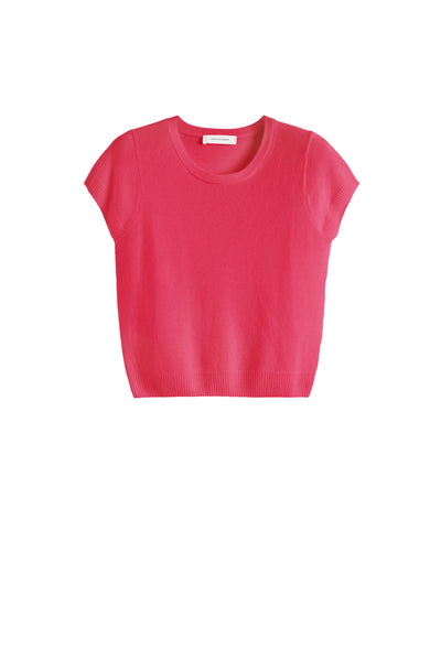 Watermelon-Pink Air Pure Cashmere T-shirt