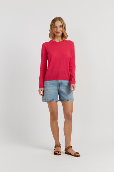 Watermelon-Pink Air Pure Cashmere Sweater